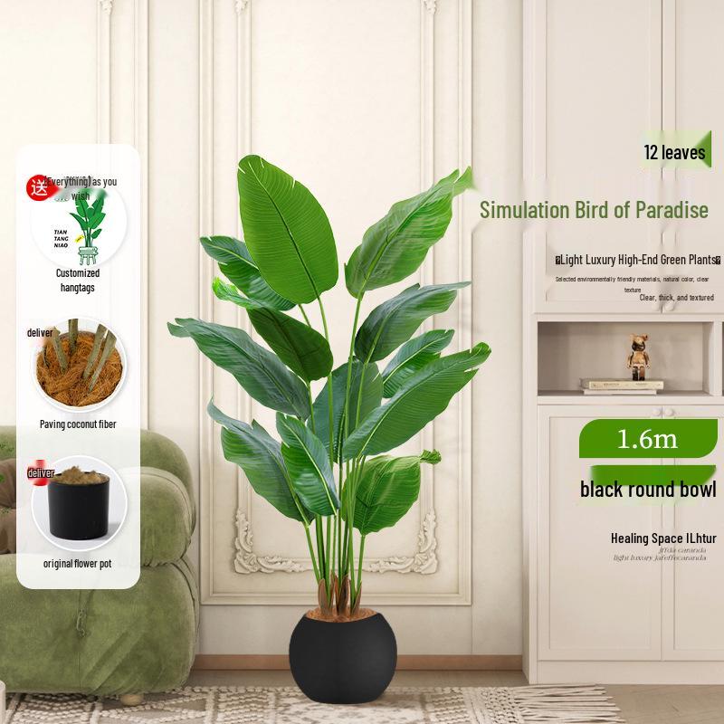 Luxurious Indoor Bionic Bird of Paradise Faux Plant