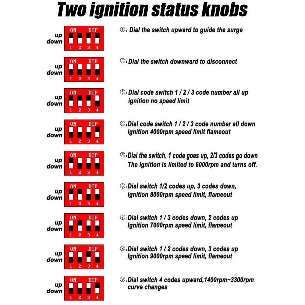 Motorcycle Igniter 5/6 -pin AC CDI Box With DIP Switch Motorcycle Ignition Speed Limit 4000-12000 For WAVE 100 Racing Car YX140