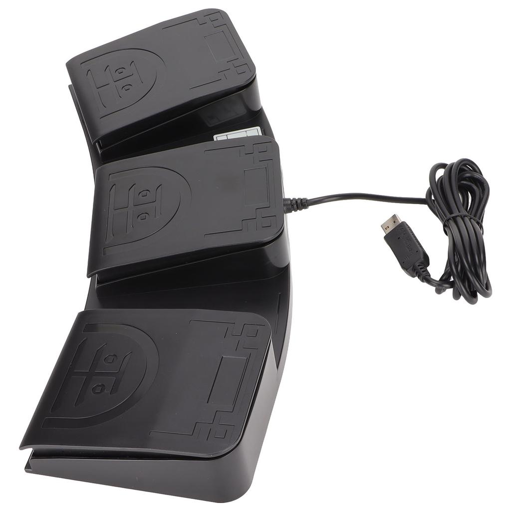 USB Foot Switch 3 Key Multifunction Ergonomic Sensitive Durable USB Foot Pedal for Game Media Instrument