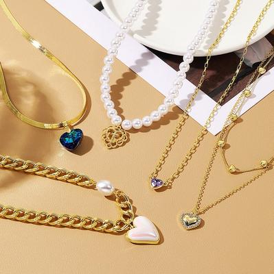 Necklace for Women Necklace Love Heart Pendant Necklace Heart Necklace Women Love Crystal Necklace Beautiful Elegant Necklace for Her
