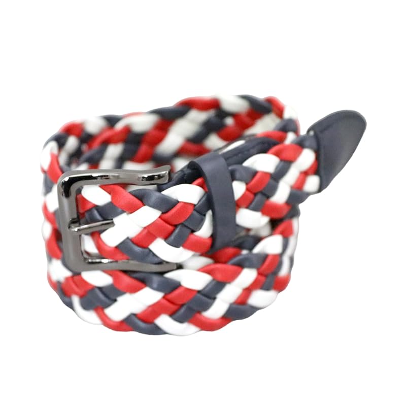 

8(eight) (Eight) mesh belt men s belt leather belt faux leather Synthetic leather American casual Black/White/Red F