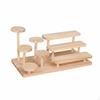 Wooden Display Rack Desktop Size Tiered Stand Space Saving Multi Level Shelf Wood Color