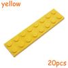 20PCS Size 2x8 Dot Plate MOC Assemble Particles DIY Building Blocks 2*8 Figures Bricks Educational Creative Toy for Kid 3034