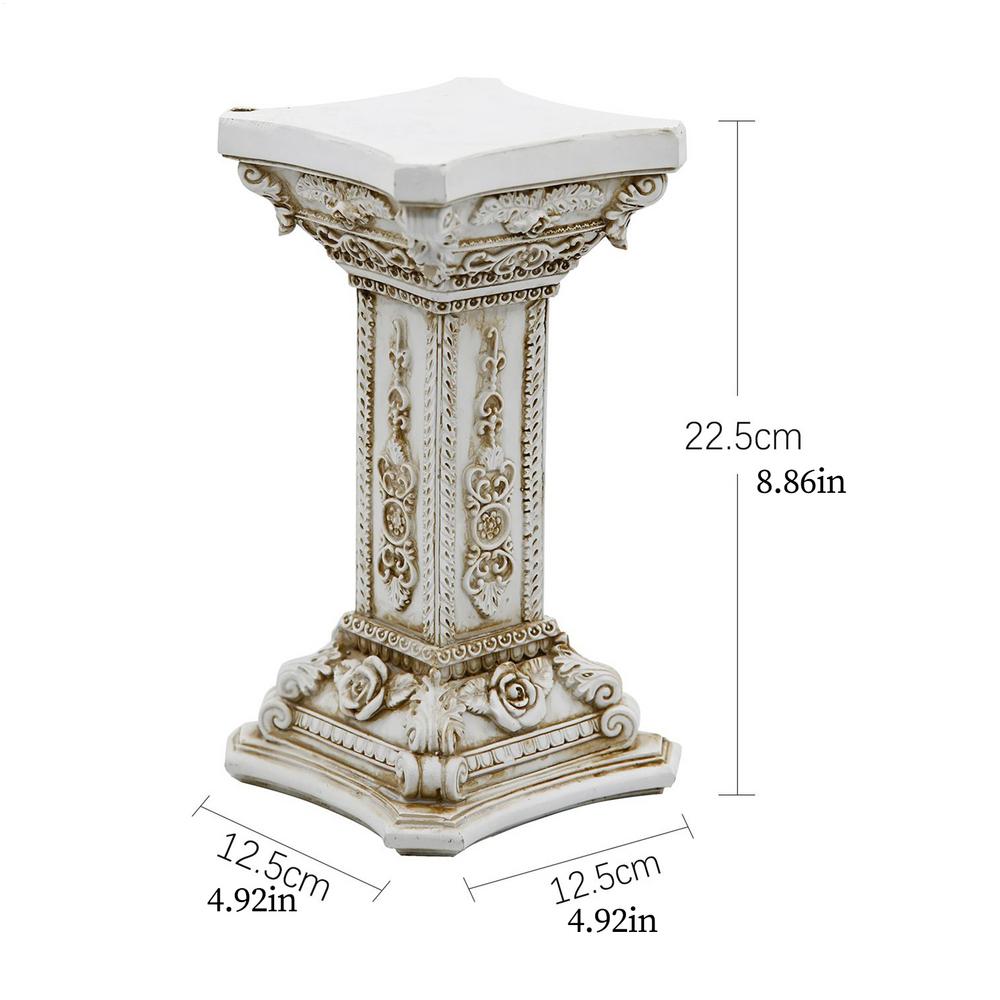 

Римская колонна Греческая колонна Постамент Статуя Цветочная резьба Винтажная фигурка Орнамент для уличного сада Кухня Обеденный стол Дом