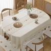 Tablecloth Three-proof Fabric Light Luxury High-end Rectangular Dining Table Cloth Leave-in Oil-proof Waterproof Anti-scalding