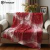 Gold Lined Roses Ultra Soft Sherpa Fleece Blanket Fluffy Warm Halloween Cozy Throw for Sofa Couch Bedroom Gift All Season