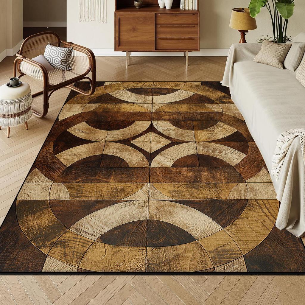 Modern Golden Geometry Carpet for Living Room Light Luxury Rug for Bedroom Decor Large Area Lounge Sofa Side Floor Mats alfombra