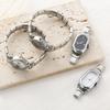 New Fashion Men Women's Stainless Steel Leopard Print Watch 9MM DIY Bracelet Bangle for Friend Wife Birthday Jewelry Gifts