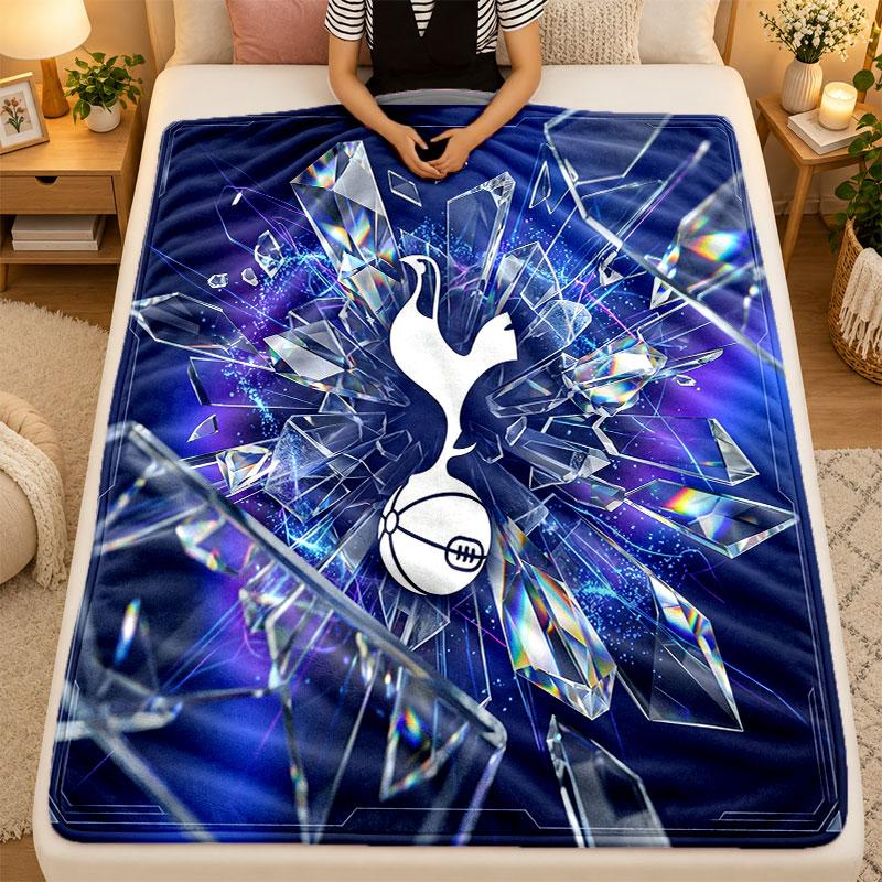 Flanell-Decke Tottenham Hotspur Warm Weich Überwurfdecke für Innenbereich Sofa Bett Wohnzimmergebrauch