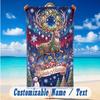 Christmas Theme Beach Towel Personalized Custom Name & Text Soft Quick Dry Beach Towel for Swimming Travel