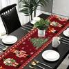 Christmas Nutcracker Red/Pinecone Polyester Table Runner Xmas Holiday Party Decor Winter Dresser Scarf Dining Table Runner Decor