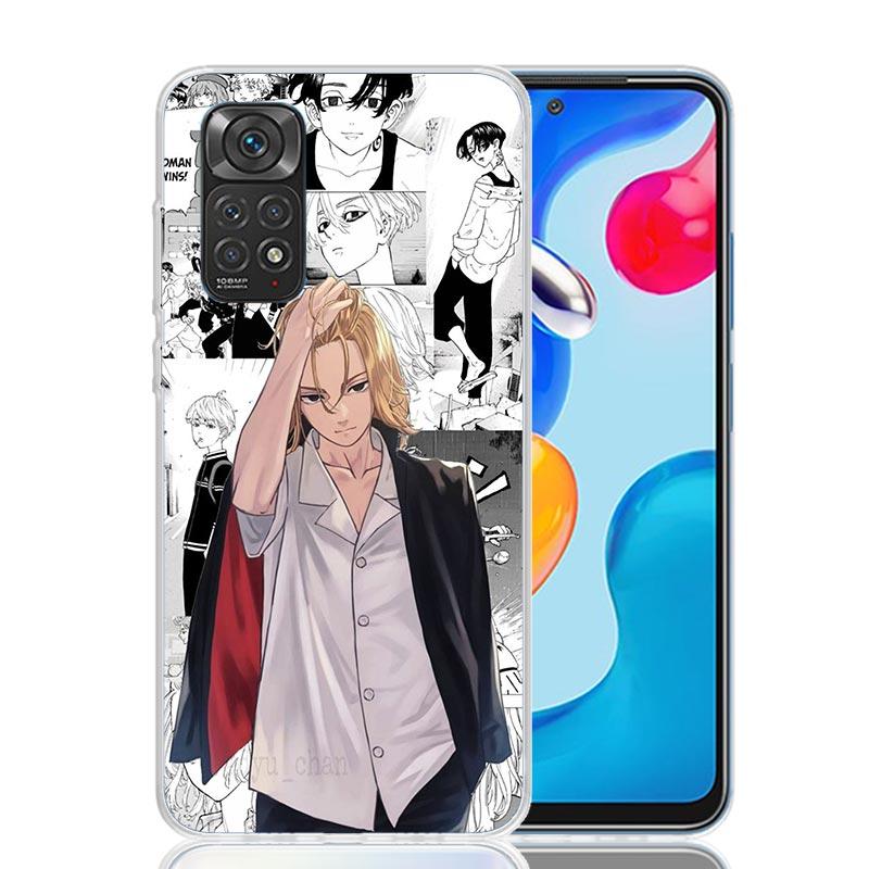Anime Tokyo Aevengers Phone Case For Xiaomi Redmi Note 15 14 13 12S 12 Pro Plus 11S 11E 11 11T 10S 10 Art Soft Pattern Cover Red