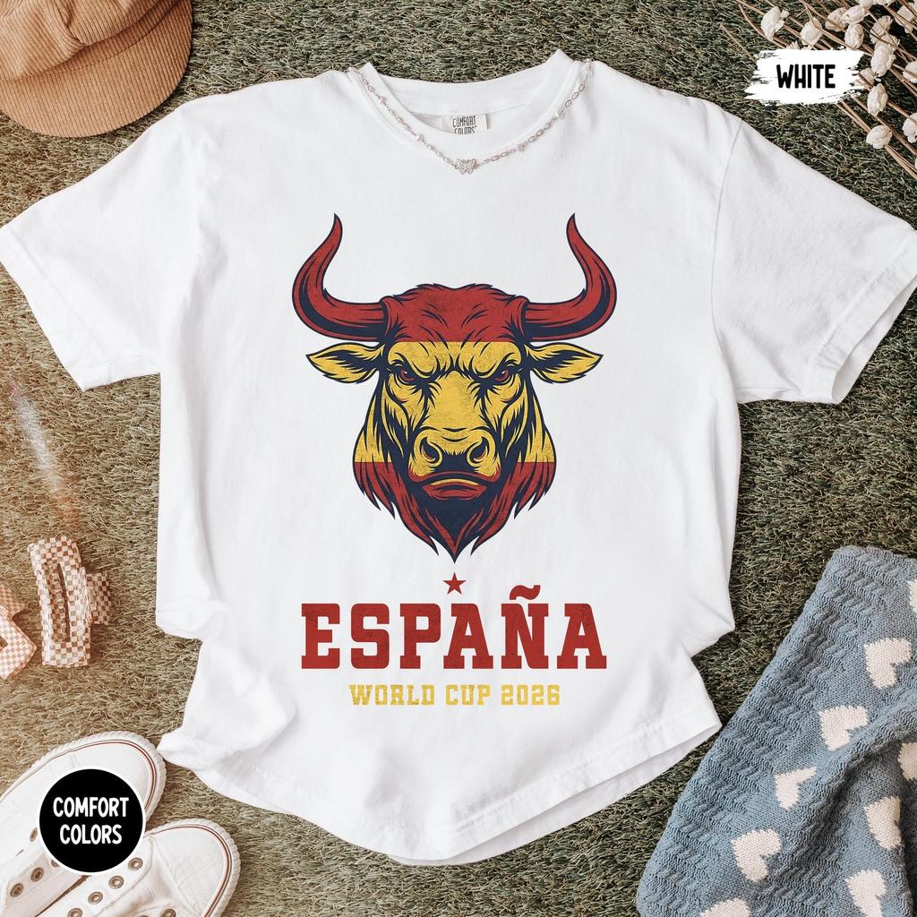 España Bull Shirt, Spain Soccer Tee, Vintage Spanish Football Shirt, World Cup 2026 España Fan Gift, Matador Bull Graphic Tee