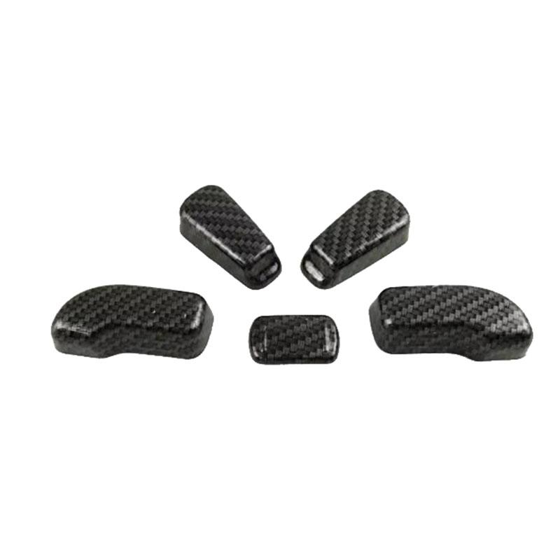 

For Renault Koleos 2017 2018 ABS Carbon fiber style Car Seat adjustment knob button switch cover trim 5pcs