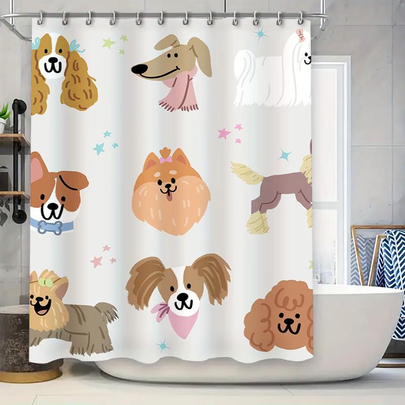 

White Pink Stripe Shower Curtain Home Decor Bathroom Accessories Waterproof Fabric 3D Printing Modern Simple Design Decoration S W60H190(CM)-1 Pcs