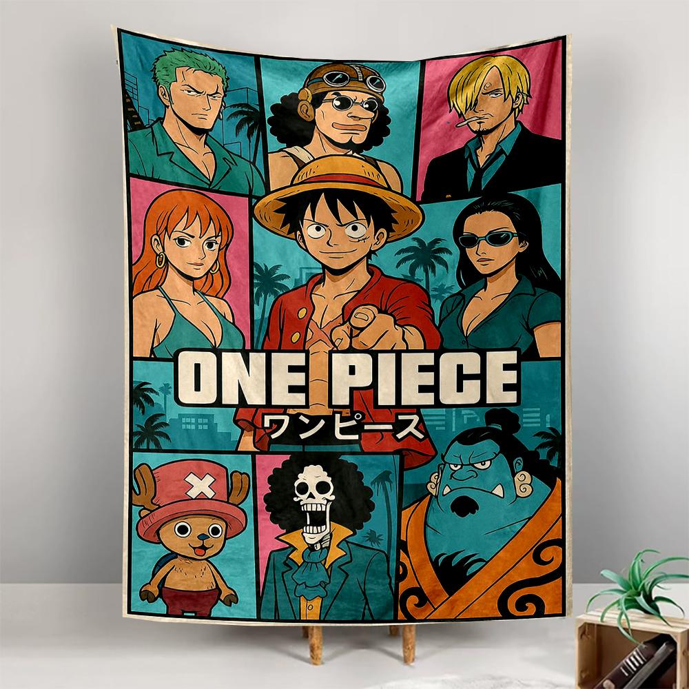 One Piece anime characters collage design Patterned tapestry for bedroom and living room home decor sofas.