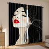 Set Of 2 Hair Salon Pole Bag Curtains Bedroom Kitchen Decoration Home Living Room Curtain Polyester Perfect For Area