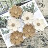 10pcs Handmade Linen & Burlap Flower Decorations - Ideal for Weddings, Valentine'S Day & DIY Crafts | Vase, Hat & Accessory Embellishments