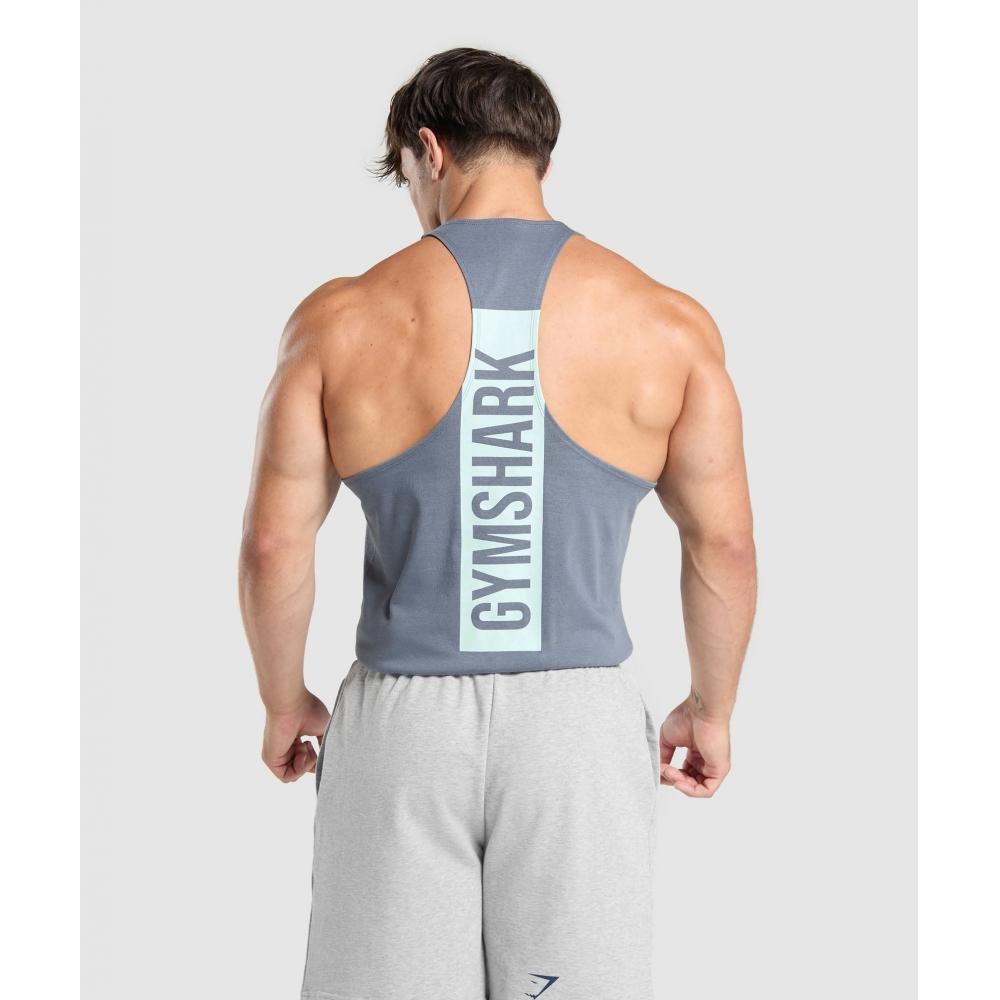 

Gymshark Bold Stringer Iron Blue A1b7f Uctm XS