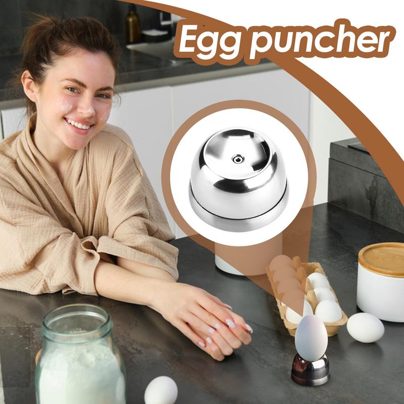 Egg Hole Puncher Stainless Steel Egg Piercer Peeler Tool Kitchen Tools Anti-Rust Pricker Opener Easy Peeling Boiled Eggs