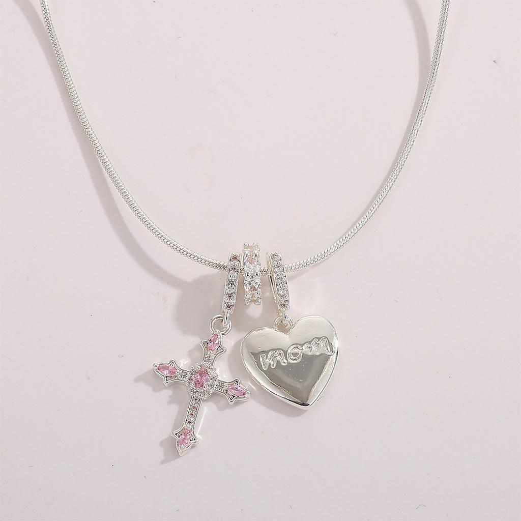 New 925 Sterling Silver Cross Necklace Simple Style Geometric Style Woman Pendant Choker Birthday Gift Exquisite Jewelry