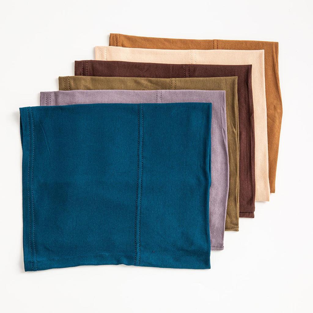 Pilling-Free, Non-Fading Multi-Color Tube Hat - Solid Pure Mercerized Cotton, Cotton Headscarf, Women's Elastic, Breathable.