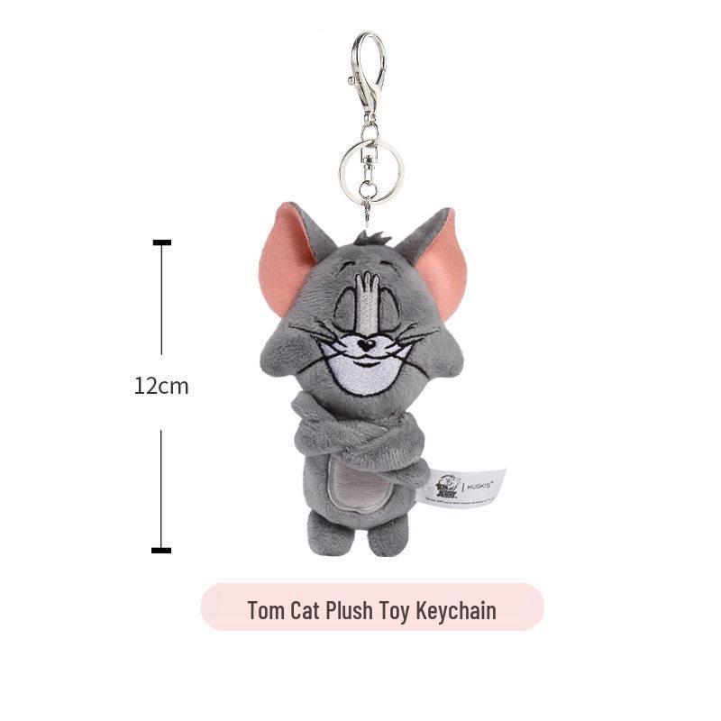 Tom and Jerry Cat & Mouse Plush Toys: Keychain Charms & Pendant Gift for Kids