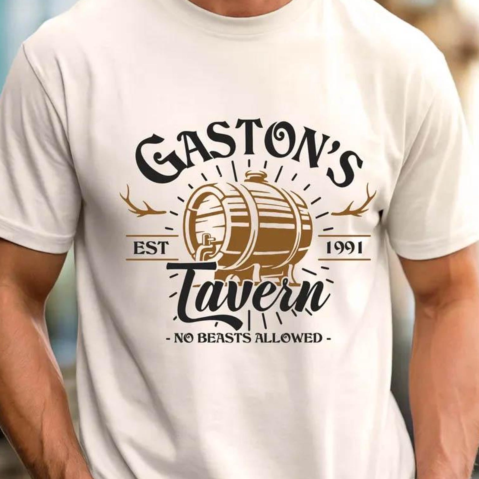 Gaston s Tavern Le Pub Tee, Beauty And The Beast Shirt, Gaston s Bar T-shirt, Men s Disney Theme Shirt, Magic Kingdom Vacation Shirt M