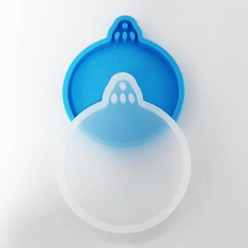 Christmas Ornaments Mold Mutifunctional Blank Round Silicone Molds Versatile Resin Accessory Mould for DIY Enthusiasts