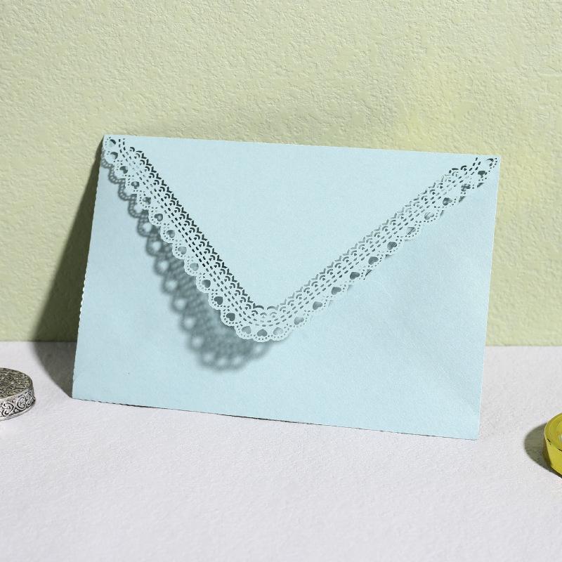 Colorful Laser-Cut Lace Triangular Invitation Card for Weddings and Birthdays