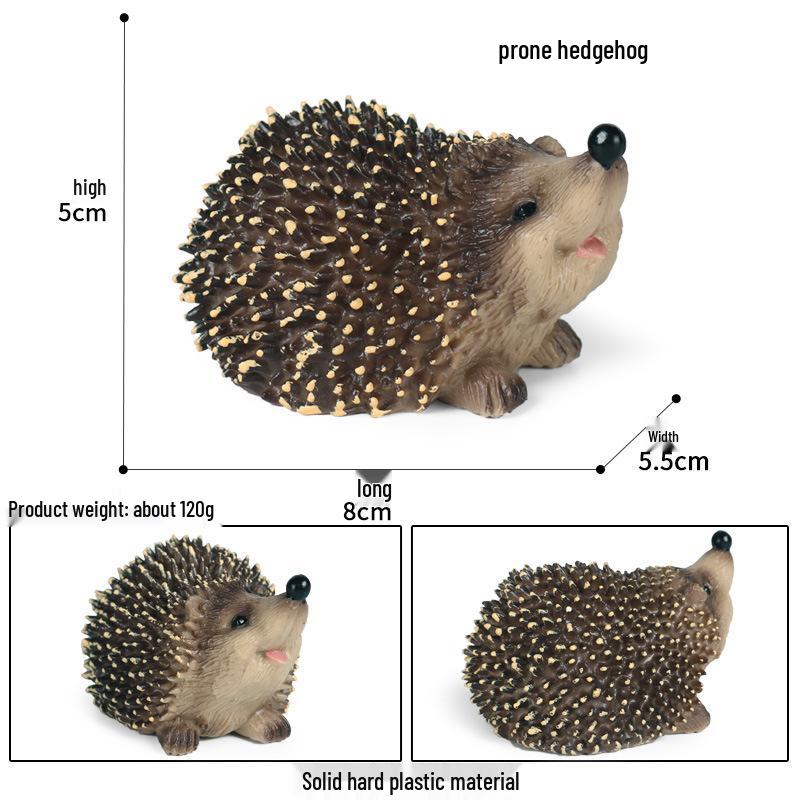 Realistic Jungle Animal Model: Hedgehog, Mouse & Badger Toy