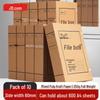 JD Zao A4 Kraft Paper File & Document Storage Boxes (10-Pack)