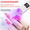 Professional Nail Uv Led Lamp Desk With Display Rechargeable Portable Mini Nail Dryer Stand Uv Lamp For Nails Art Removable