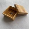 Bamboo Wood Square Soap Dish With Lid Drainage Soap Holder No Suction Cup Bathroom Soap Storage Box For Household Shower Room