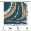 Modern Wave Pattern Shower Curtain Waterproof Fabric Bathroom Decor Privacy Liner Blue Green Yellow White