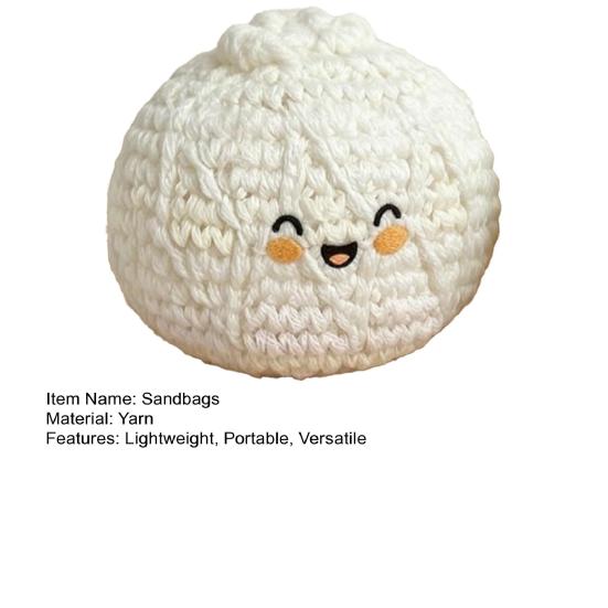 Yousheng Cartoon Bun Footbag, Handmade Crochet Juggling Balls, Soft Stress Relief Toy for Kids Adults, Party Game