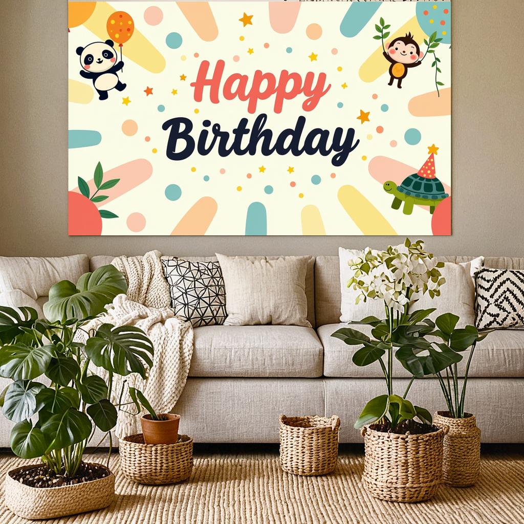 Lightweight Animal Theme Celebration Decoration Balloon Banner For Outdoor Indoor Festive Event
