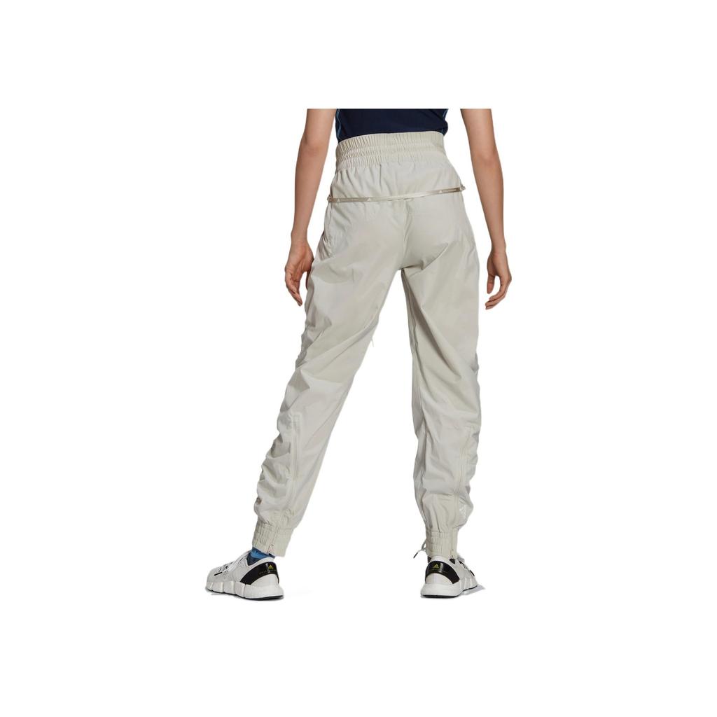 Adidas X Stella McCartney Co-Branded Logo Print Drawstring Joggers Women Bottoms Silver-Gray GQ1213