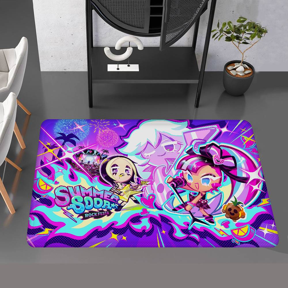 Mobile Game Cookie Run Kingdom Floor Mat INS Style Soft Bedroom Floor House Laundry Room Mat Anti-skid Household Carpets
