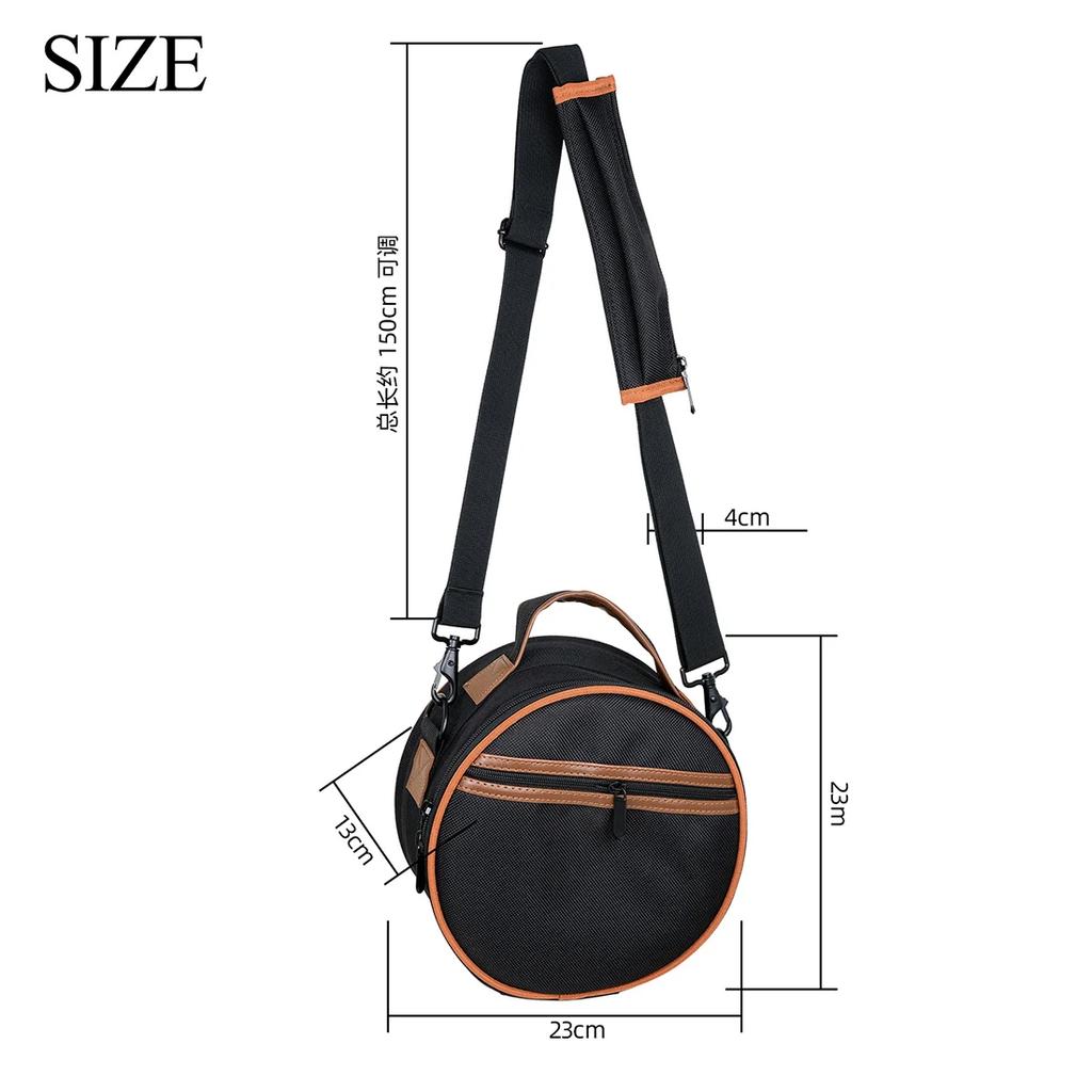 IRIN Borsa a Tracolla Tamburo Etereo da 8 Pollici Tamburo a Lingua d'Acciaio Borsa Impermeabile Accessori per Strumenti a Percussione Nero/Marrone
