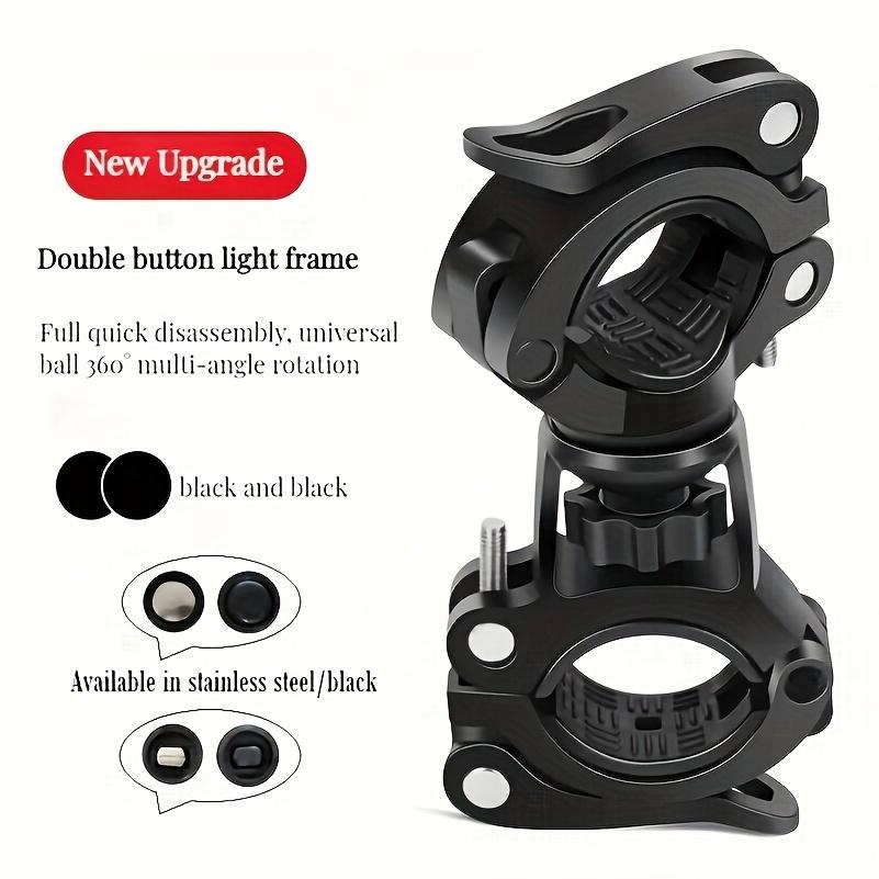 Upgraded Bicycle Holder - 360° Rotation 3-Setting Flashlight & Mini Pump Mount | Perfect for Night Rides (No Battery)