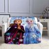 Disney Frozen Elsa Princess Blanket for Sofa King Size Cute Soft Flannel Throw Fluffy Bed Blanket New Born Winter Blanket Gift#(9)