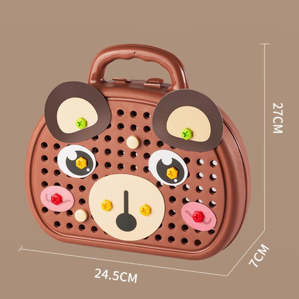 Creative Mosaic Puzzle Screw Tool Set Toys Hands-On DIY Learning Toys  Assembly Tool Box