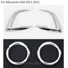 Car Head Front Fog Light Lamp Frame Stick Eyebrow ABS Chrome Cover Trim Sticker For Mitsubishi ASX 2013 2014 2015 2016 2017