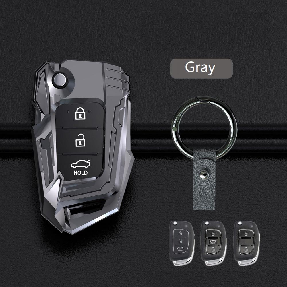 Interior Mouldings Zinc Alloy Car Remote Key Fob Case Key cover For Hyundai Tucson Creta ix25 i20 i30 HB20 Elantra Verna Sonata