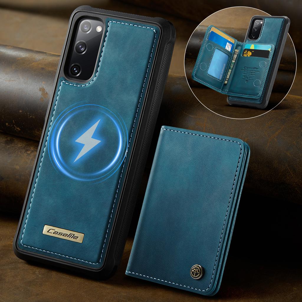 For Samsung Galaxy S20 FE 5G Magnetic Case CASEME ME80 Series Leather PC TPU Phone Cover with Detachable Wallet