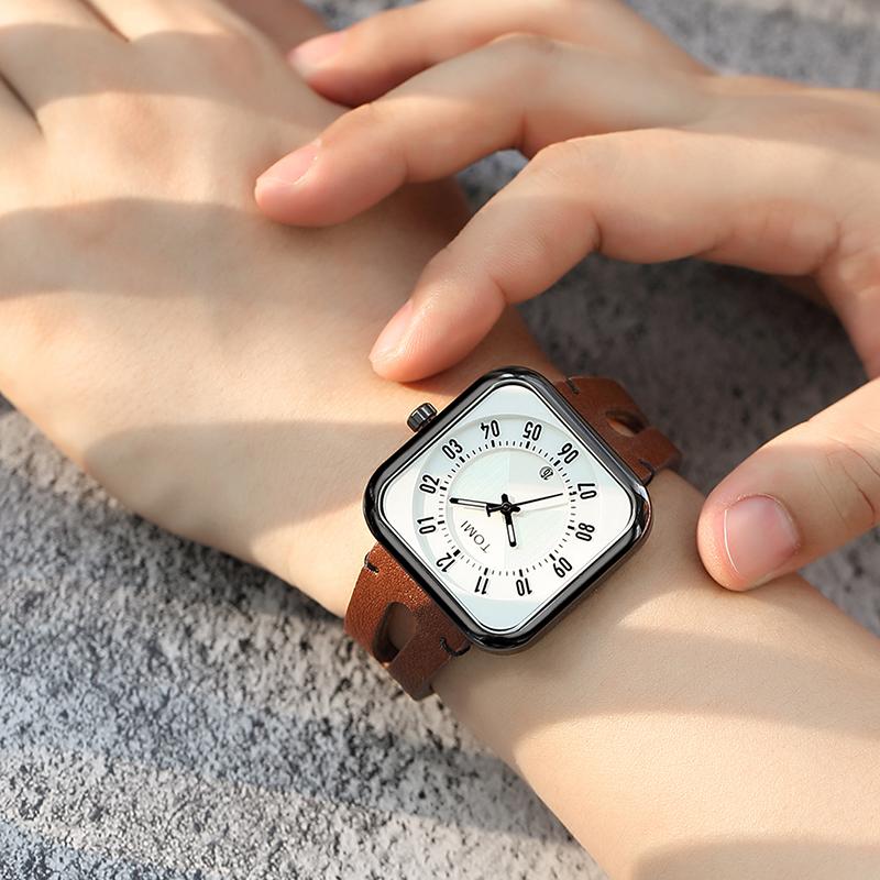 Fashion Square Watch Men's and Women's Simple and Atmospheric Business Leisure Trend Quartz Electronic Watch