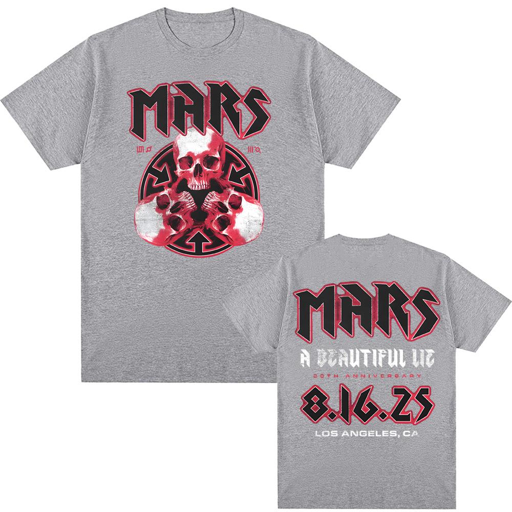 A BEAUTIFUL LIE 20TH ANNIVERSARY 3 SKULL TEE Summer Hip Hop 100%cottonTee-shirt High Quality Tshirt Thirty Seconds To Mars Store