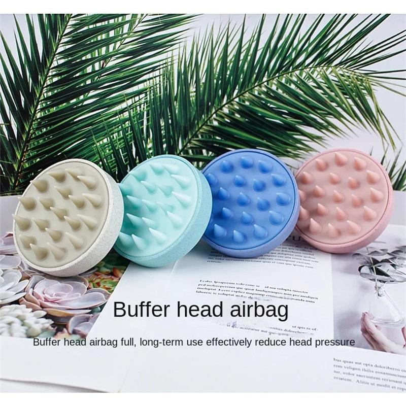 1 szt. Silikonowa szczotka do szamponu Szczotka do masażu ciała Szczotka do kąpieli i prysznica Salon fryzjerski Narzędzie do masażu skóry głowy Grzebień do mycia włosów