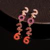 Sparkling Long Pendant Earrings Elegant 2026 Earrings New Year Earrings Jewelry For Special Events Christmas Party Anniversary